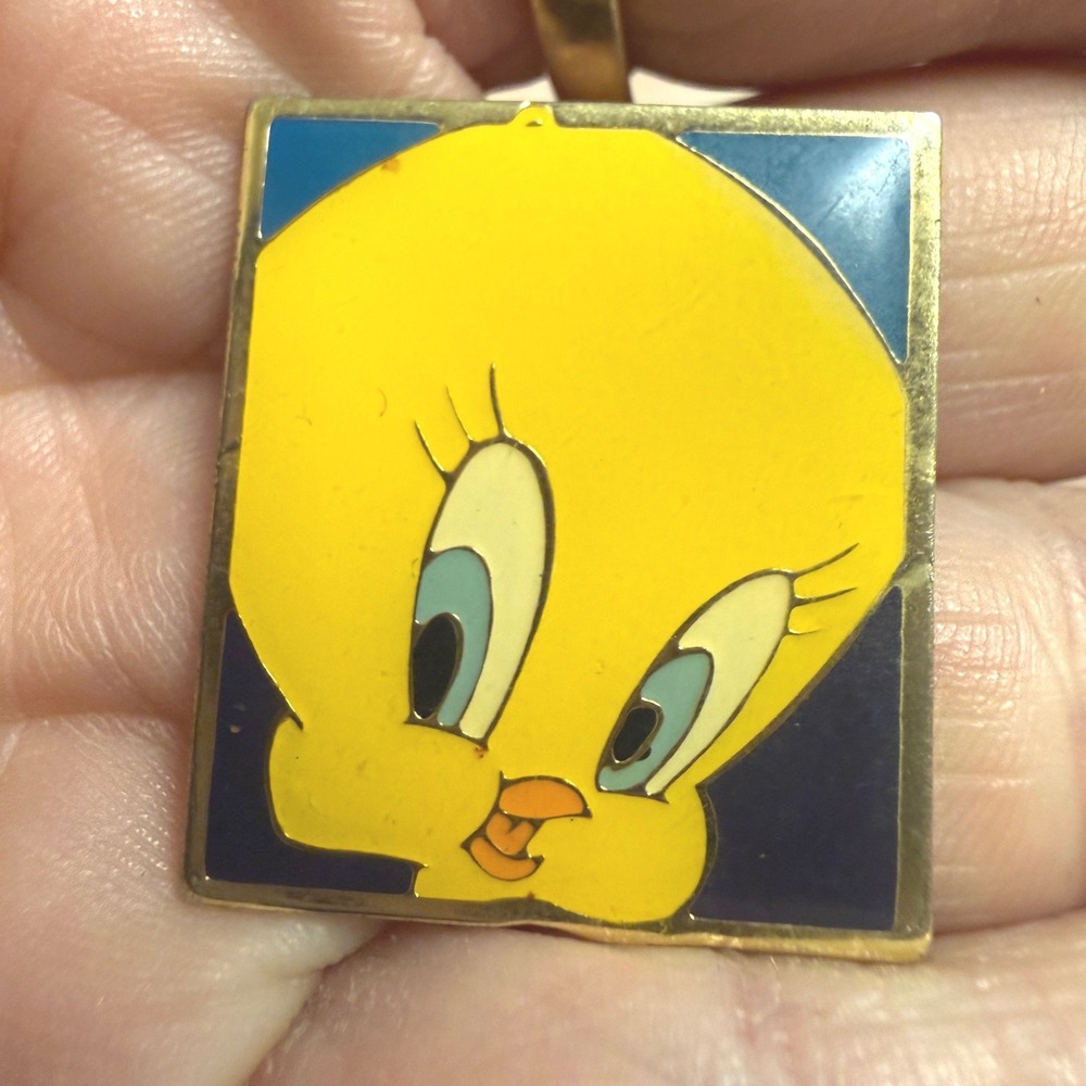 Vintage 1993 Tweety Bird Looney Tunes Enamel Pin Warner Bros Gift Creations